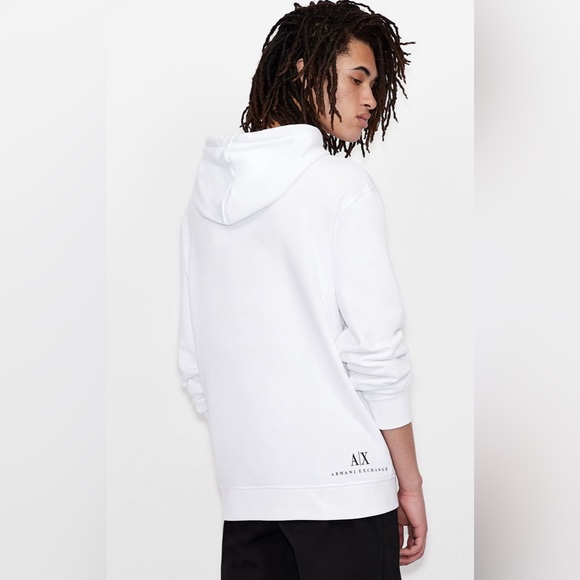 ARMANI EXCHANGE 30TH ANNIVERSARY HOODED SWEATSHIRT WHITE - Picture 3 of 4